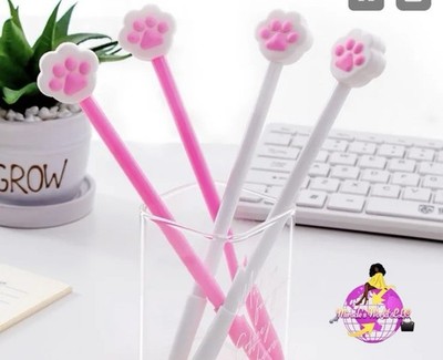 Paw Ballpoint Pens - Pink & White Animal Print ( 1 ) 