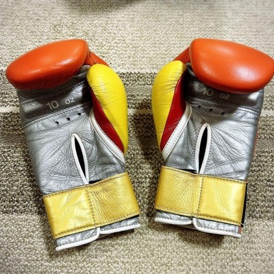 Winning Boxing Gloves 10 oz MS-300B Orange Silver Yellow Red Pro