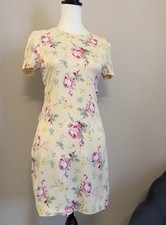 Zara Dress, Floral, Size XS , Midi w/ Side Slits, Yellow, NWOT