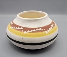 Vintage J. Silas Navajo Pottery Signed Vase/Pot Native American Art