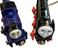 Thomas Wooden Railway Hiro and Mighty Mac Lot of 2 RC2 Learning Curve Rare