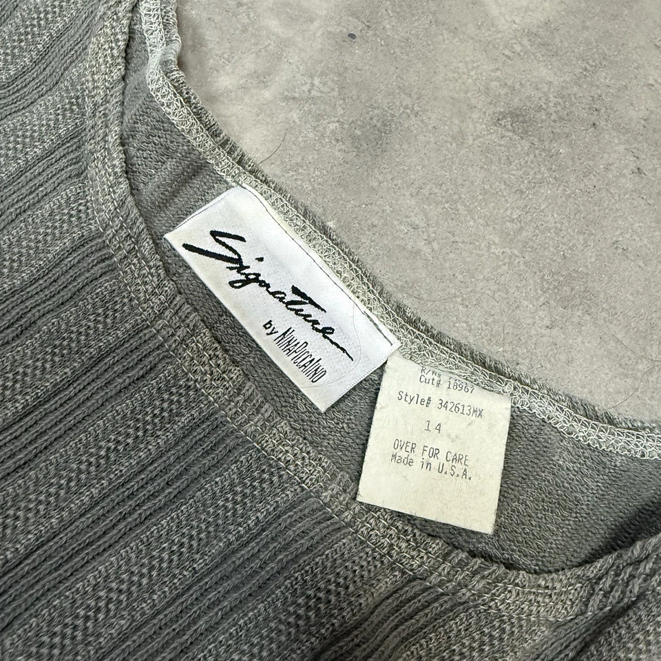 Maxi Vestido Tejido Suéter Vintage Años 90 Boho Artístico Ecléctico Talla 14 Phoebe Lagenlook Foto 4 de 4