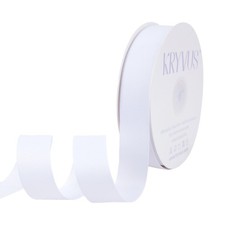 White Grosgrain Ribbon 1 Inch x 50 Yards Crafts Gift Wrapping Hair Decor