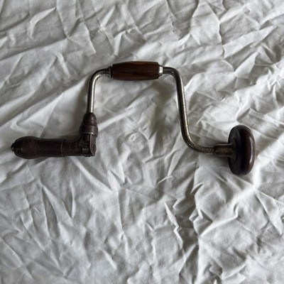 Vintage Ratcheting Hand Crank Drill Old Tools