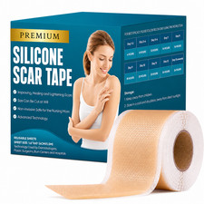 Scar Removal Silicone Tape for Hypertrophic Scars  Keloids, 1.6'' x 150''