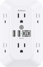 Surge Protector Outlet Extender, 6-Outlet Splitter with 4 USB Wall Charger 2 USB