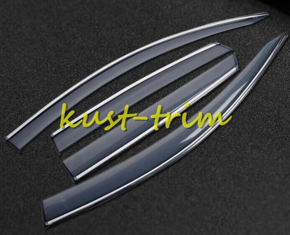 Car Window Visor Vent Shades Sun Rain Guard 4PCS Fit for 2016-2019 Lincoln MKZ - Image 4 of 4