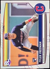2023 Topps Big League Tyler Freeman Base Card Cleveland Guardians (#4) Rookie. rookie card picture