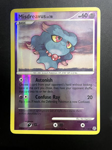 Pokemon Card Misdreavus Diamond & Pearl Reverse Holo 91/130 Near Mint