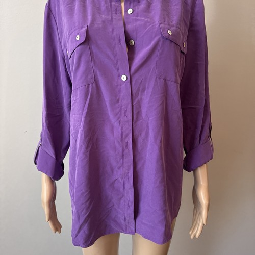 Chicos Damen lila Langarm Bluse Größe 2 - Bild 3 von 16