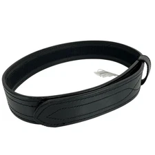 Dutyman Duty Belt 2-1/4" Plain Leather Buckleless Outer Belt Hook and Loop XS