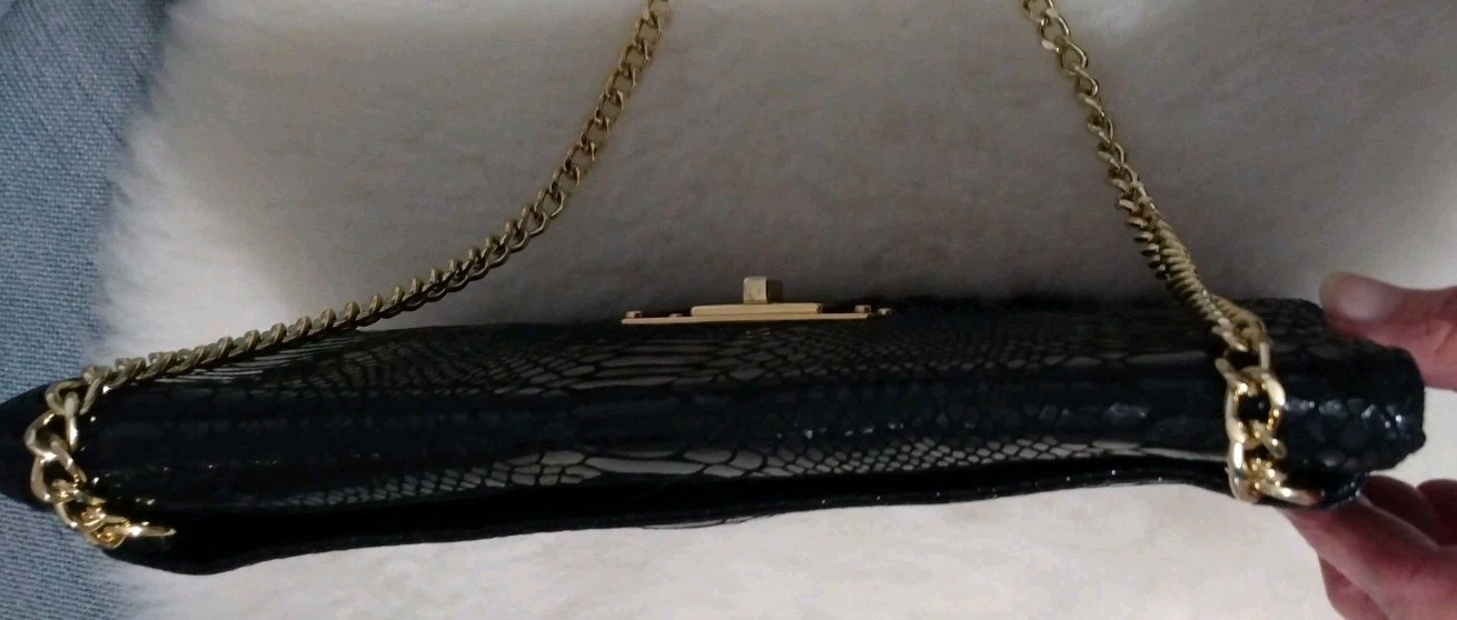 Michael Kors Glazed  Black Python Embossed Leathe… - image 9