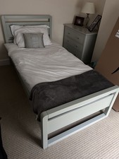 2no Single Bed Frames With Memory Foam Mattress