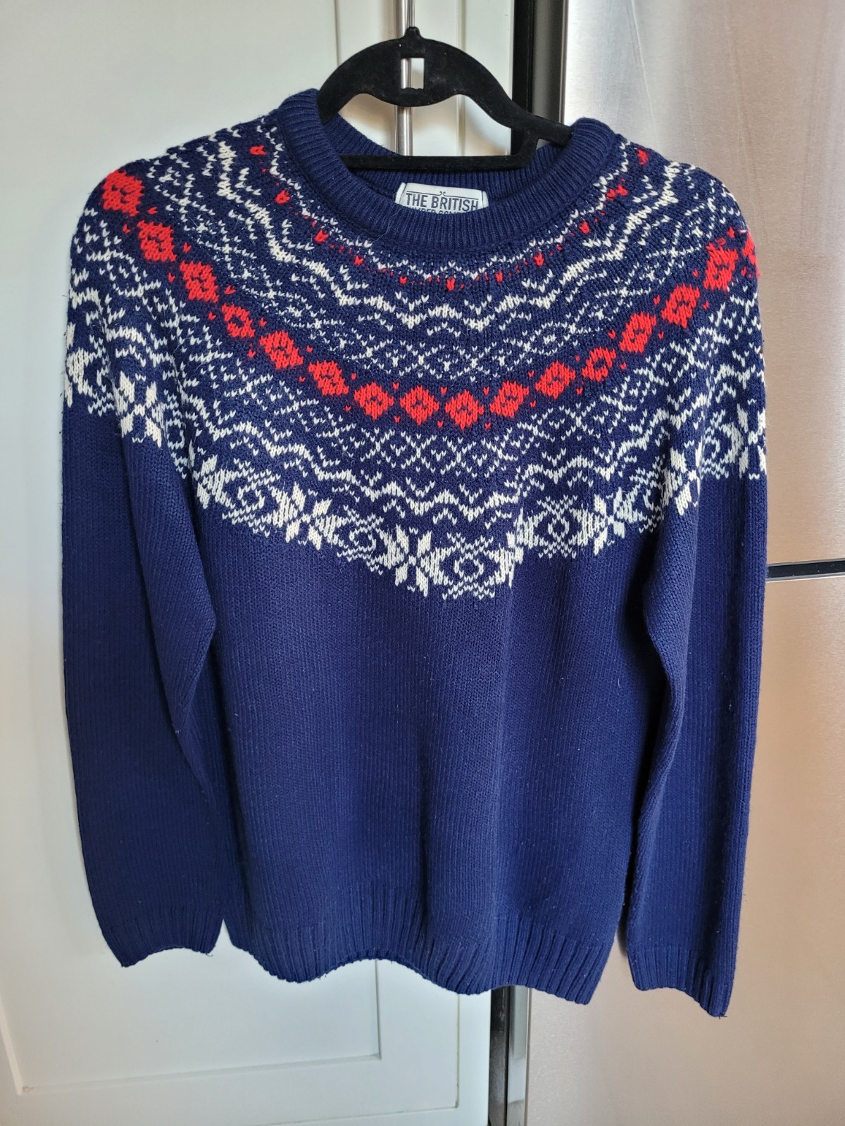 (M Mens) The British JUMPER company  CHRISTMAS JUMPER. Blue Fairisle Yoke. VGC.