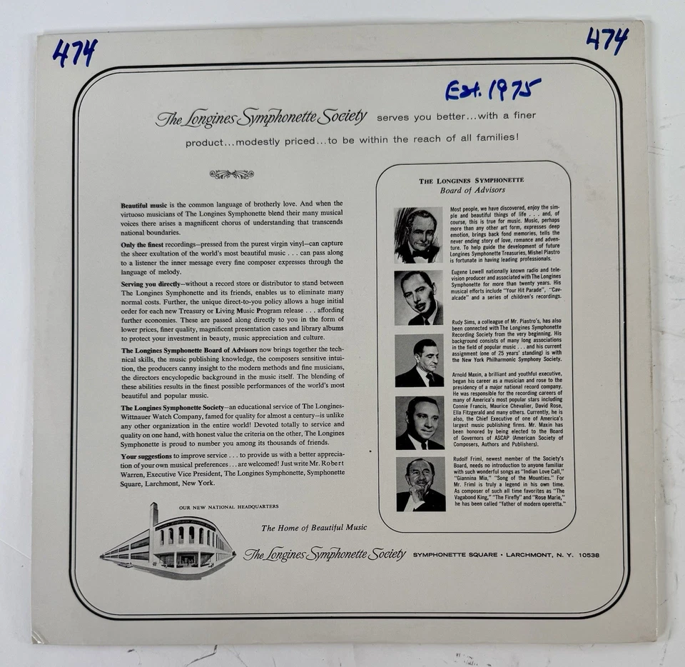 Longines-Symphonette The Sweet Voices of Christmas, Vinyl LP Play Tested VG+/VG+ Foto 3 de 4