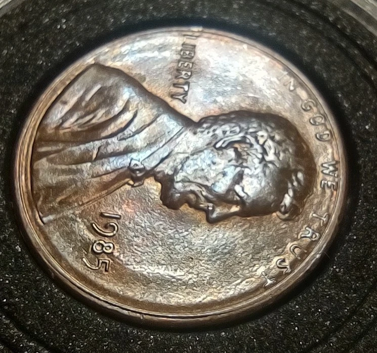 1985 P Lincoln Memorial Penny Broad Struck, DDO / DDR, Doubled Rim - Image 3 of 4