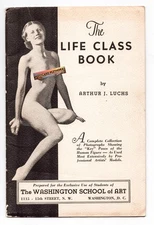 Life Class Book Arthur Luchs 1947 Nude Drawing Art Study Risque Vintage Pin Up