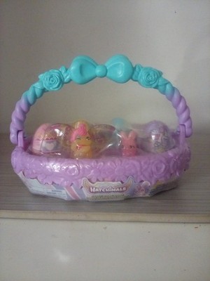 Hatchimals Family Spring Easter Basket Purple New