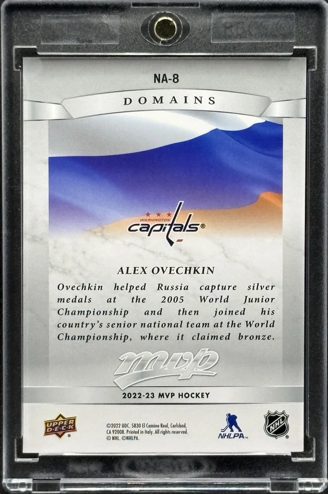 Alex Ovechkin RARO REFRACTOR RUSIA TARJETA DE INVERSIÓN SSP CAPITALS MVP COMO NUEVO Foto 2 de 2