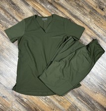Mandala Scrub Set Women's P-XS Green Maternity Performance Stretch 26" Inseam