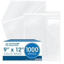 9" X 12" Self-Sealing Cellophane Bags (1000 Count) Clear Poly X 12", clear 
