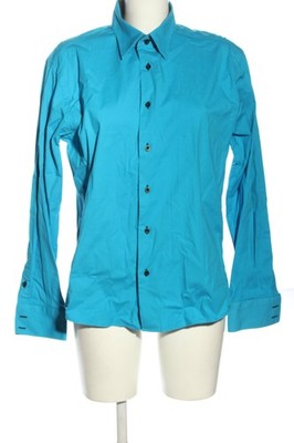 GOLDEN HORN Hemd-Bluse Damen Bluse Gr. DE 40 blau Casual-Look