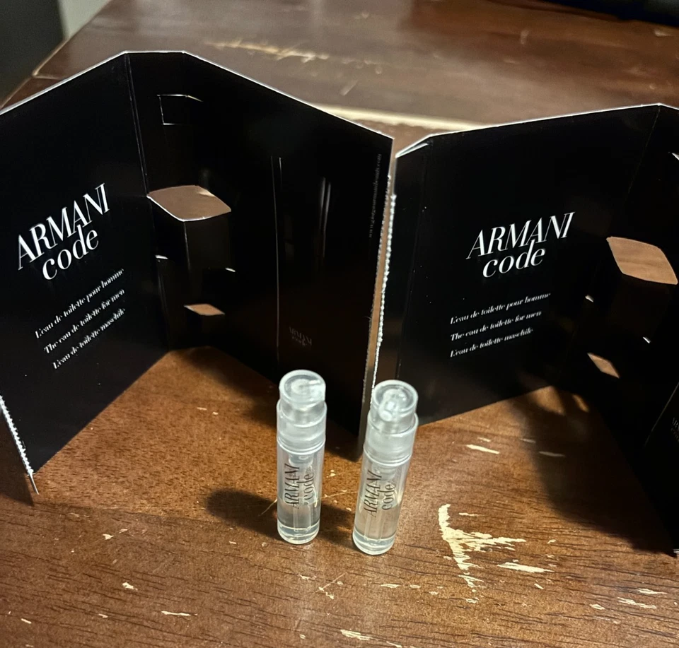 "Code" by Armani 2x Eau De Toilette EDT 0.04oz Spray Vials for Men - Image 2 of 3