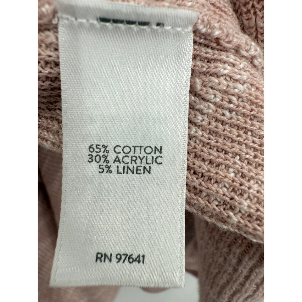 Suéter J Jill Mujer 4X Rosa Beige Cárdigan Frente Abierto Tejido Ligero Foto 4 de 4