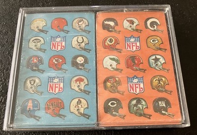 RARE Vintage Complete Double Deck of NFL Playing Cards Featuring 26 Team Helmets