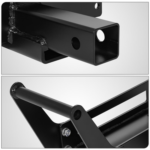 Foldable Steel Winch Mounting Plate Kit 2" Trailer Hitch Receiver Truck SUV ATV - Picture 5 of 7
