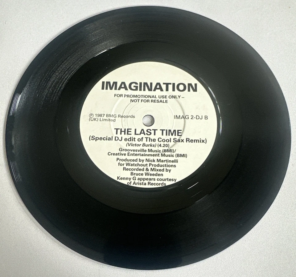 IMAGINATION - THE LAST TIME (7" VERSION). ( UK, 1987, PROMO, RCA, IMAG 2-DJ) EX - Image 4 of 4