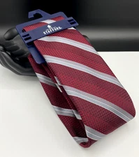 STAFFORD Men's Neck Tie ~ Red ~ Striped Pattern ~ NEW MSRP: $34.
