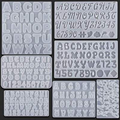 Alphabet Harz Form Zum Selbermachen Ohrring Anhänger Halskette Charms Schlüsselanhänger Buchstabe Silikon