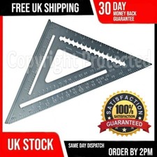 30CM 12" ROOFING SPEED SQUARE ALUMINIUM RAFTER ANGLE MEASURE TRIANGLE GUIDE 23D