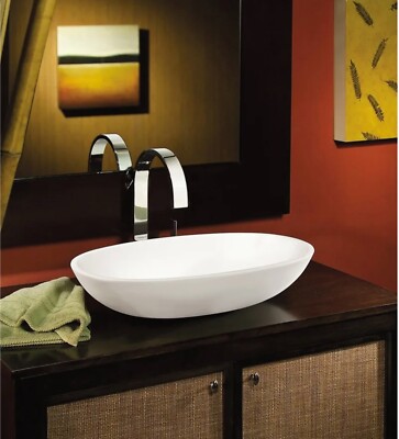 MTI Alissa Boutique Vessel Bathroom Sink In White 21.5''