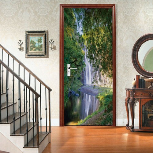 WAND, TÜRAUFKLEBER - Böse Nonne Tierlandschaft 3D selbstklebende Wandbilder Abdeckung - Bild 49 von 90