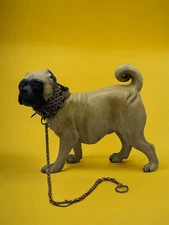 Dog Pug Animal Nativity Crib Courtyard Country Scene 12x8.5cm