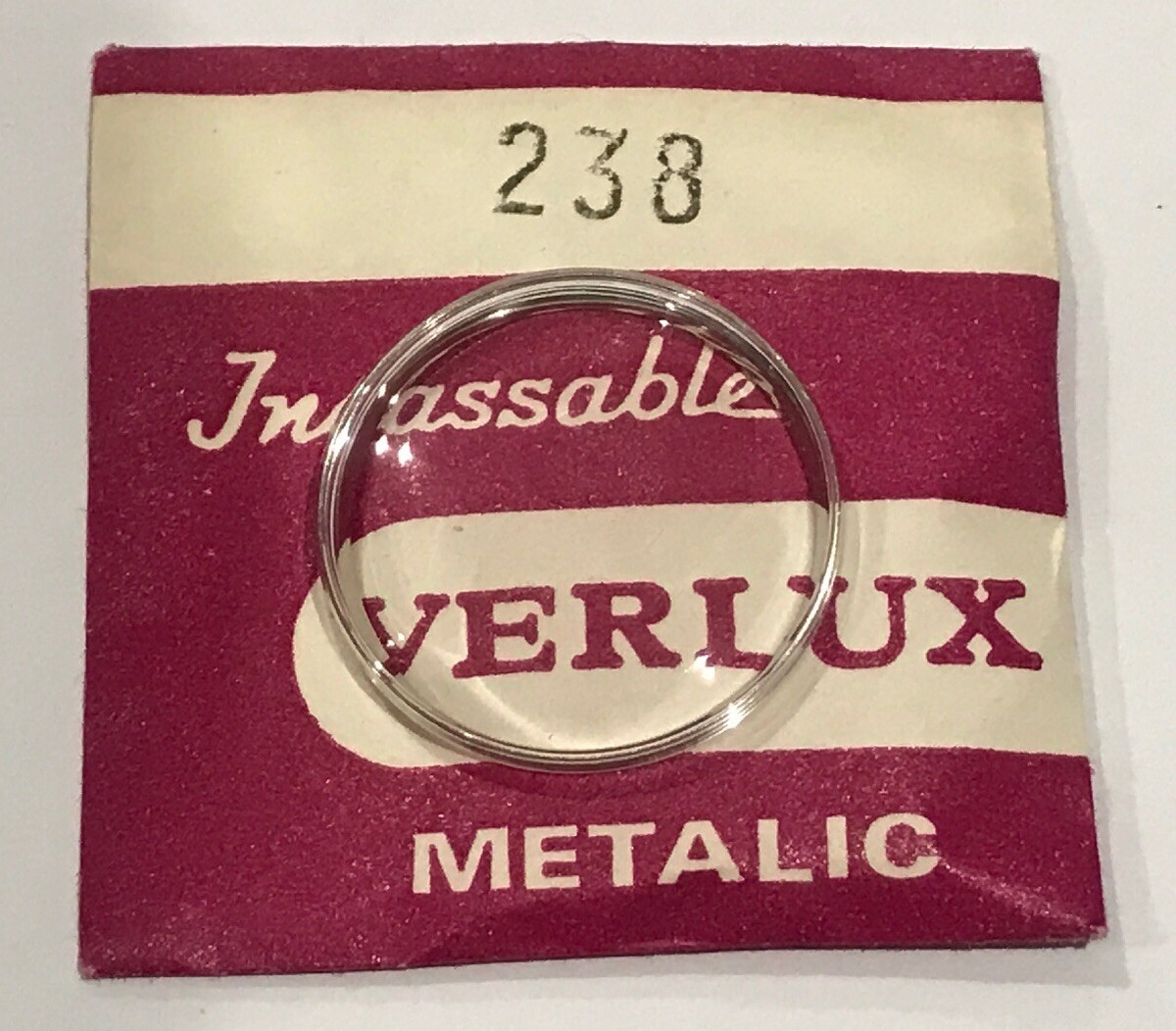Verre De Montre De Plongée Verlux Métalic Plexi, Diamètre 312, NOS