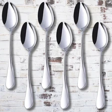 Set of 6 Tea Spoons - Genuine Stainless Steel - Brand New - Free Shipping