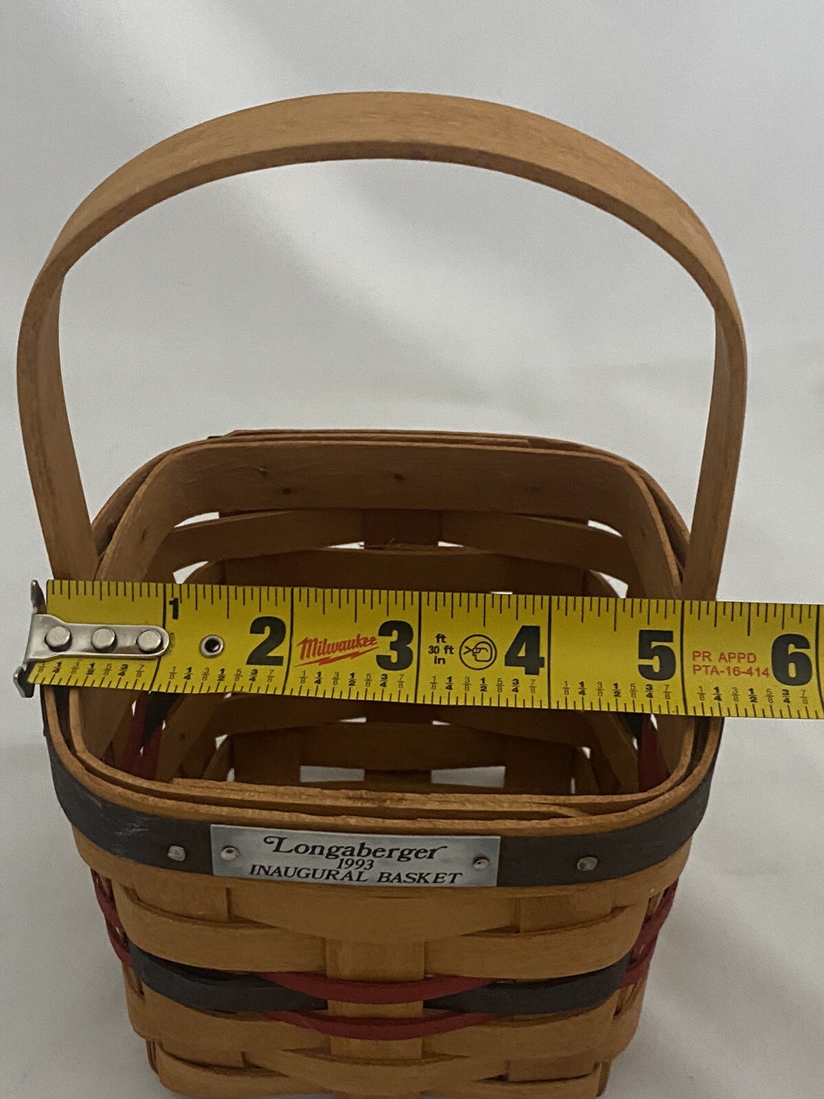 Longaberger 1993 Inaugural Basket (Clinton) Signed Dated