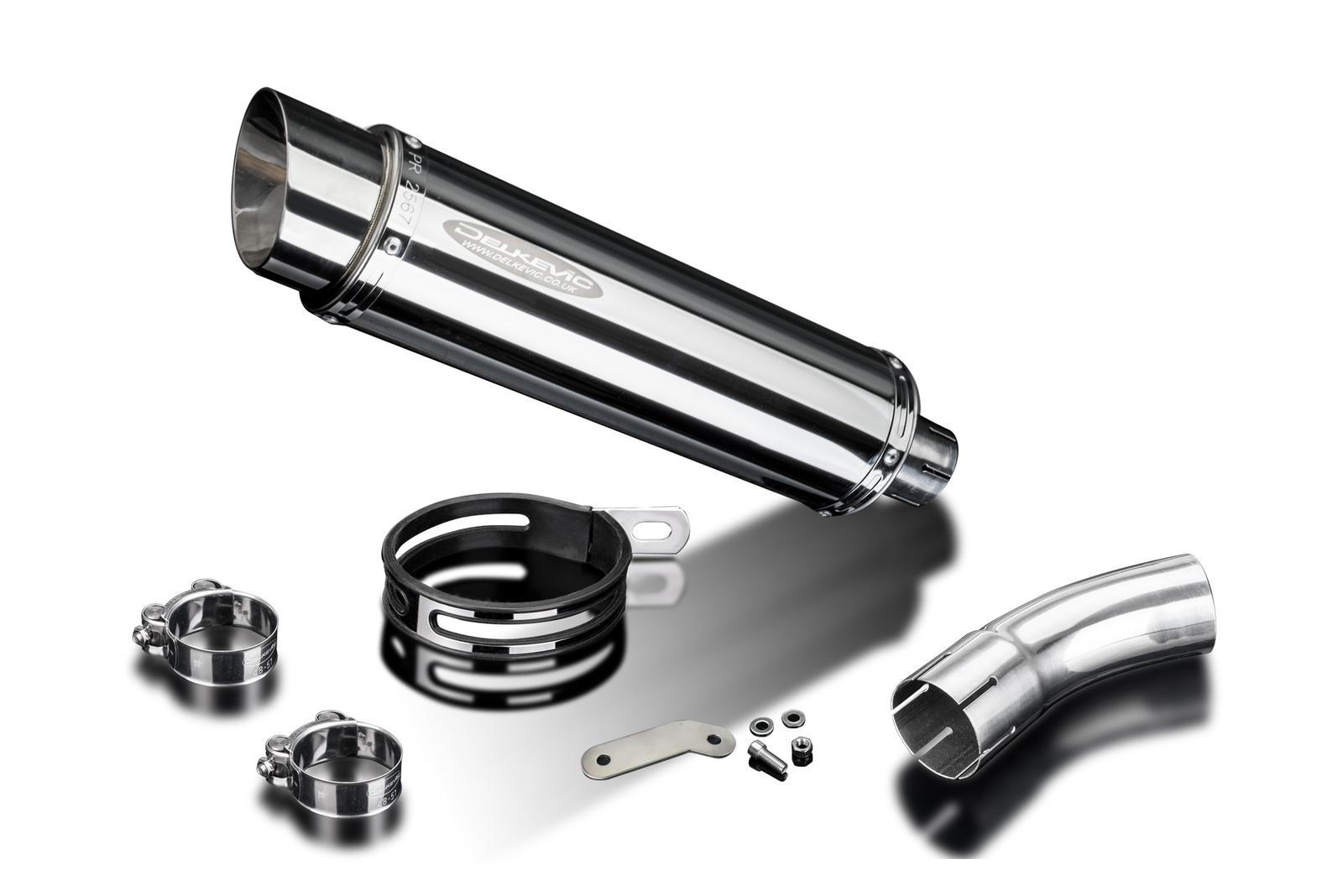 Kawasaki Z900RS Delkevic Aftermarket 14" Stainless Round Muffler