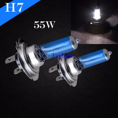 H7 Super White 5000K Xenon Halogen Headlight 55w Lamp Light Bulb Low Beam