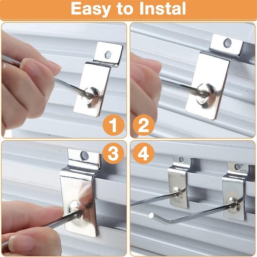 50/100PCS 200MM BULK Slatwall Hooks Slat Wall Grooved Panel Hook 3.3MM Hooks AUS - Picture 2 of 12