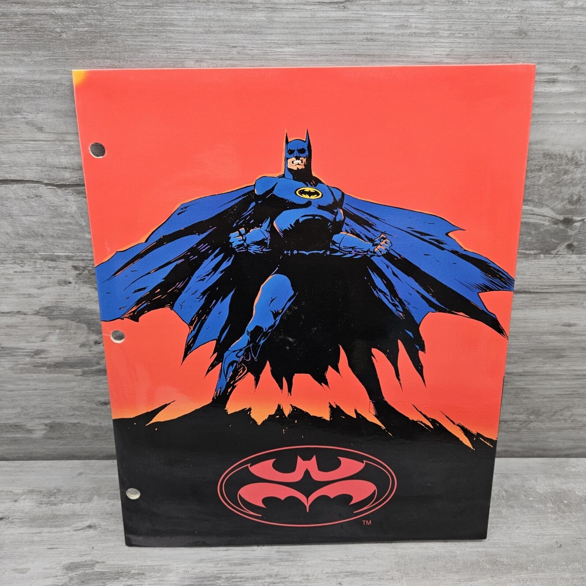 VTG 1997 Batman Robin Impact DC Comics 3 Ring Binder and Folder