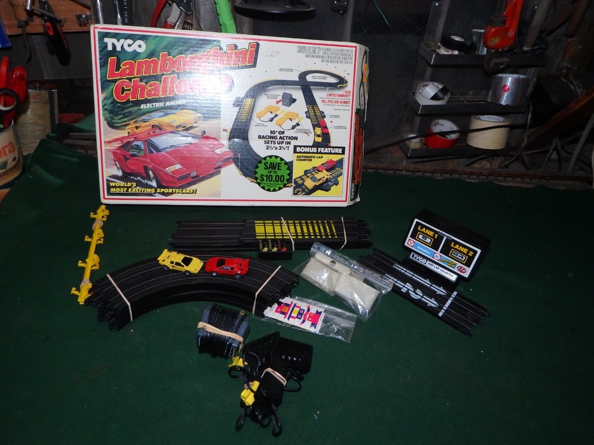 Tyco Lamborghini Challenge Slot Cars Complete Set | eBay