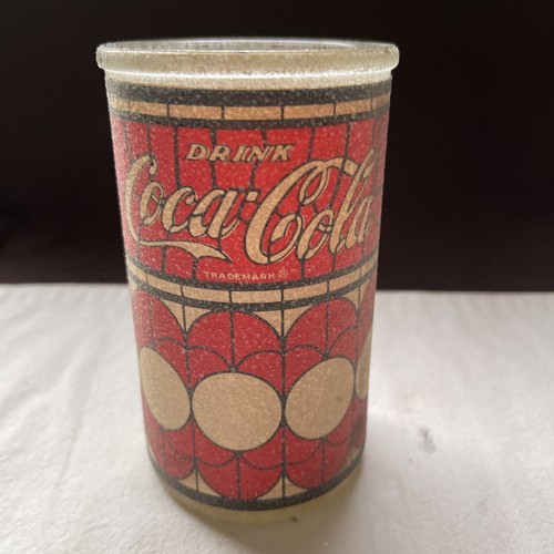 Vintage Red Coca Cola Candle Stain Glass Looking Candle - Picture 2 of 4