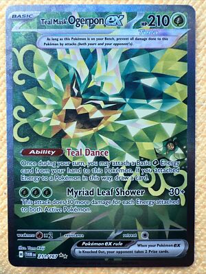 Teal Mask Ogerpon ex 211/167 Special Illustration Twilight Masquerade  Pokemon | eBay
