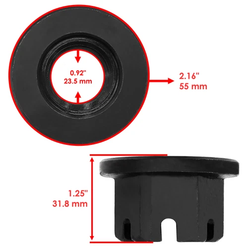 Tuerca de castillo 501110 con pasador Cotter para caja de cambios giratoria King Kutter rosca fina 1"-14 - Imagen 2 de 7