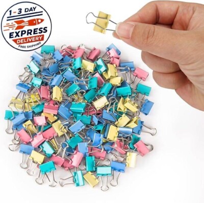 Paquete de 120 mini clips de carpeta clips de carpeta de colores clips de papel.