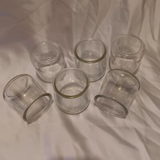 6 Glass Oui Yogurt 5oz Jars Label Removed, Candles Crafts DIY Home Decor Storage